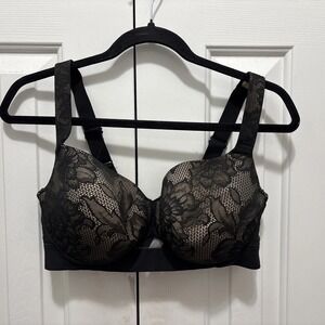 Cacique Women's Sz 36DD Lightly Lined Balconet Black Lace New EUC
